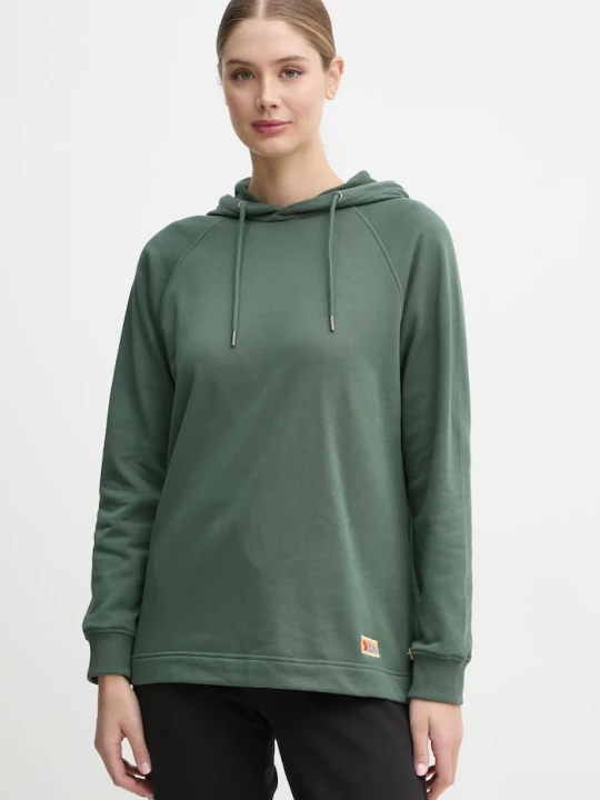 Obrázek produktu Fjallraven Bavlněná mikina Fjallraven Vardag Hoodie W Fjällräven tyrkysová