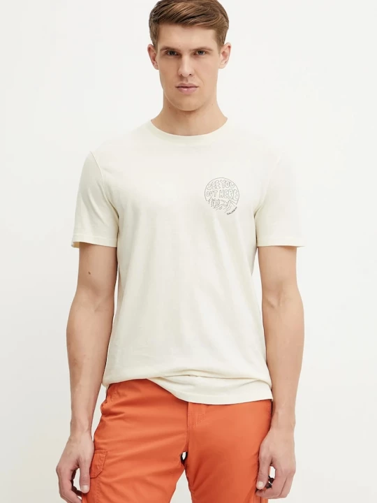 Obrázek produktu Fjallraven Tričko Fjallraven Hemp Blend Out Here Fjällräven béžová