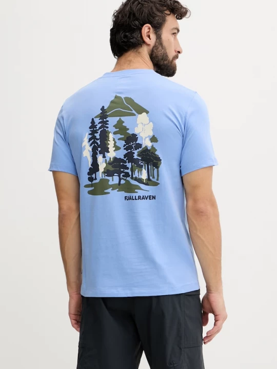 Obrázek produktu Fjallraven tričko pánské bavlněné Swedish Forest Fjällräven modrá