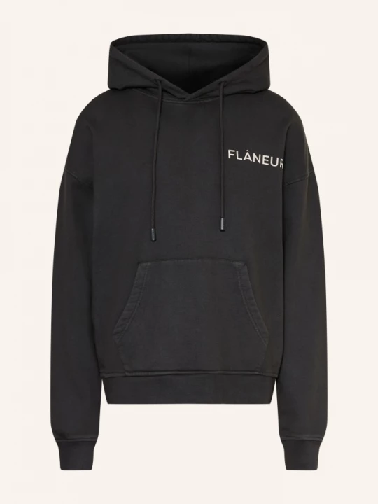 Obrázek produktu Flâneur Mikina S Kapucí Double Logo tmavě šedá / krémová