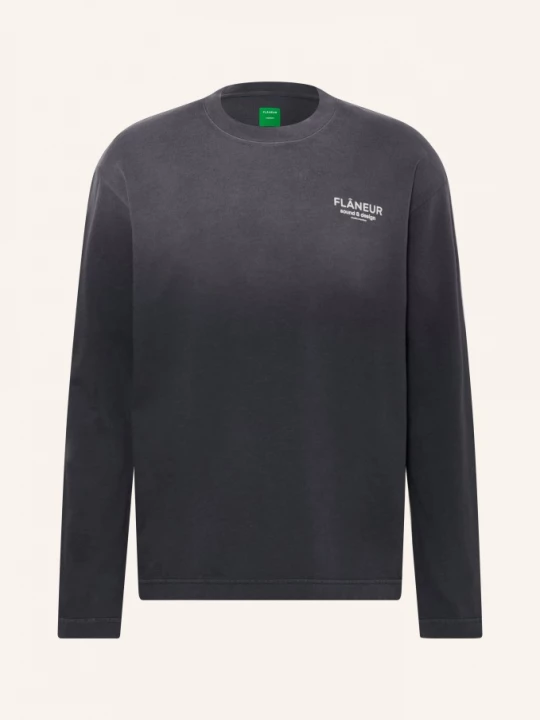 Obrázek produktu Flâneur Oversized Tričko S Dlouhým Rukávem Sound &Amp; Design tmavě šedá / šedá / bílá