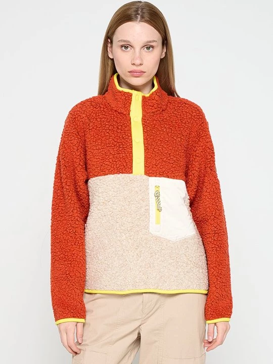 Obrázek produktu Fleecová mikina Tory Burch koňaková