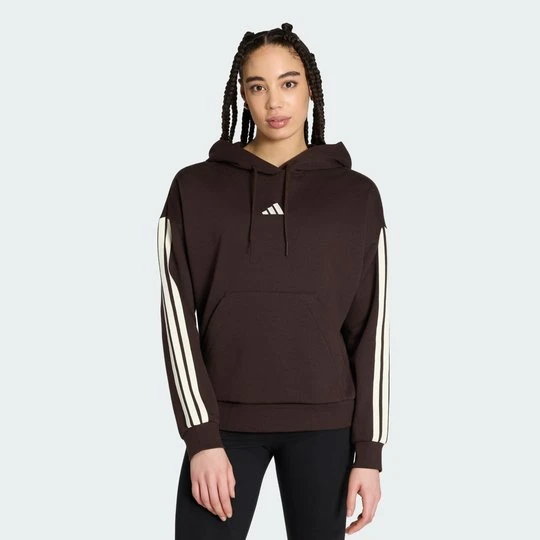 Obrázek produktu FLÍSOVÁ MIKINA ESSENTIALS 3-STRIPES Adidas hnědá