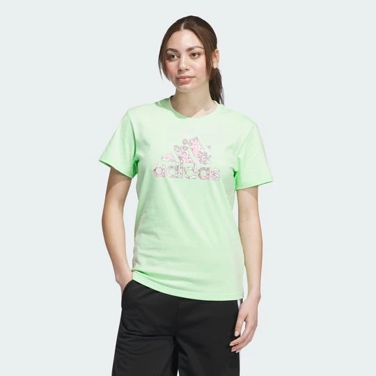 Obrázek produktu Floral Badge of Sport Graphic T-Shirt Adidas Semi Green Spark
