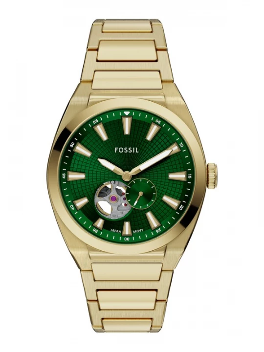 Obrázek produktu FOSSIL Analogové hodinky 'EVERETT' zlatá / tmavě zelená / bílá