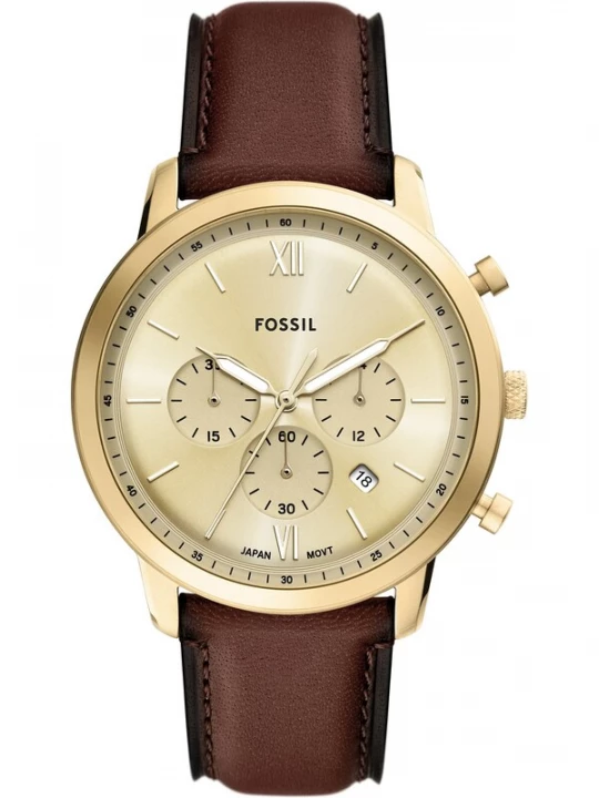 Obrázek produktu FOSSIL Analogové hodinky 'Neutra' tmavě hnědá / zlatá