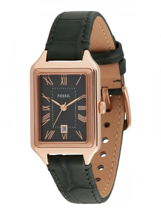 Obrázek produktu FOSSIL Analogové hodinky 'RAQUEL'  růžově zlatá / tmavě zelená