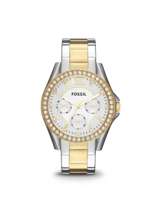 Obrázek produktu FOSSIL Analogové hodinky 'Riley' zlatá / černá / stříbrná / bílá