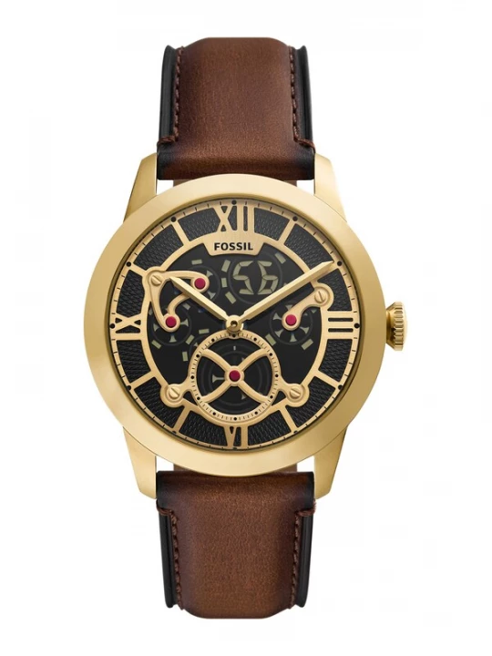 Obrázek produktu FOSSIL Analogové hodinky 'TOWNSMAN BIG TIC' hnědá / zlatá