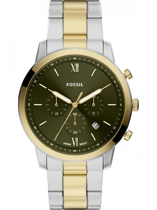 Obrázek produktu FOSSIL Analogové hodinky zlatá / tmavě zelená / stříbrná