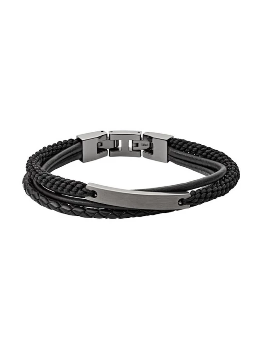 Obrázek produktu Fossil - Kožený náramek černá