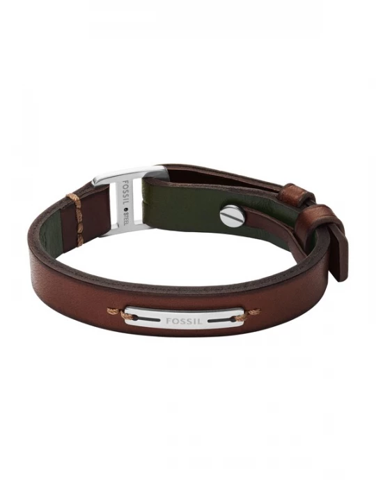 Obrázek produktu FOSSIL Náramek 'Machine' hnědá / tmavě zelená