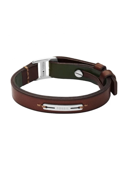 Obrázek produktu Fossil náramek pánský kůžený Machine hnědá