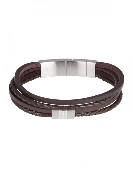 Obrázek produktu FOSSIL Náramek  tmavě hnědá / stříbrná