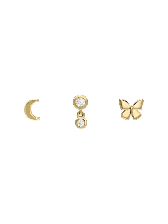 Obrázek produktu Fossil Náušnice Fossil JEWELRY 3-pack zlatá