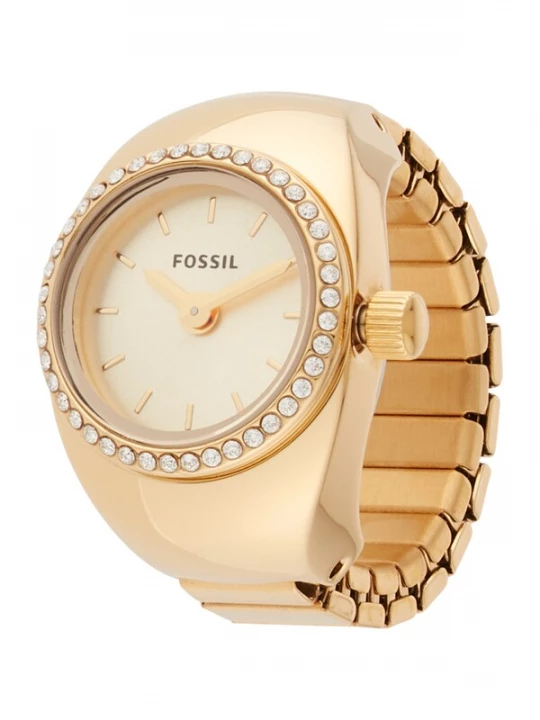 Obrázek produktu FOSSIL Prsten  zlatá / černá / průhledná