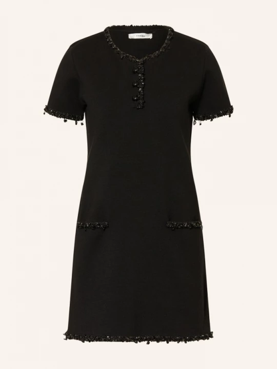 Obrázek produktu Frame Šaty The Beaded Trim Dress S Ozdobnými Kamínky černá