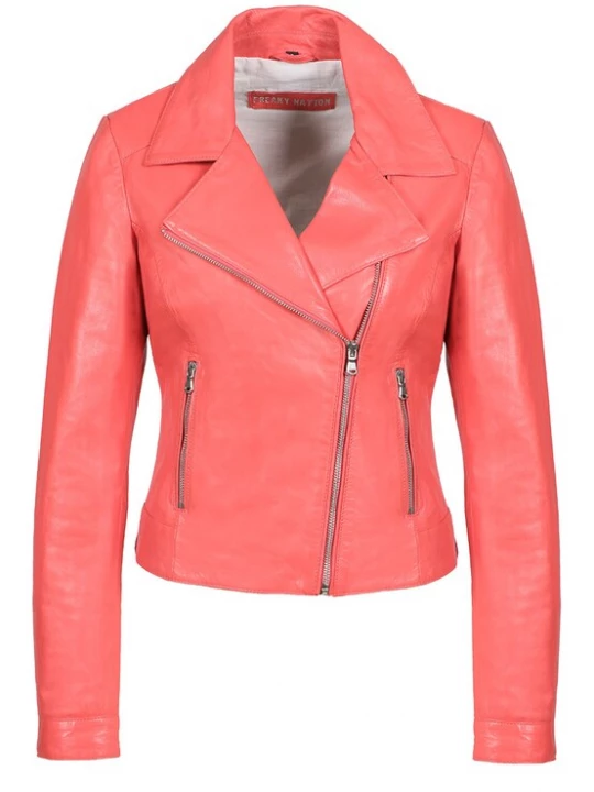 Obrázek produktu FREAKY NATION Přechodná bunda ' Bikerjacket ' korálová