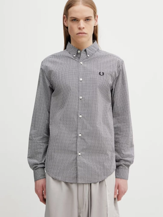 Obrázek produktu Fred Perry Bavlněná košile Fred Perry černá