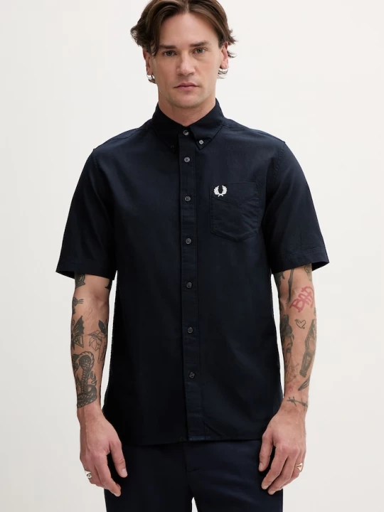 Obrázek produktu Fred Perry Bavlněná košile Fred Perry námořnická modř