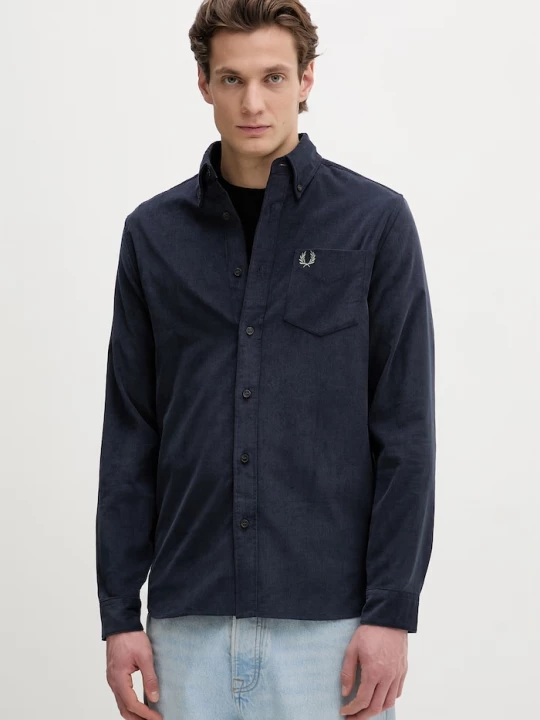 Obrázek produktu Fred Perry Bavlněná košile Fred Perry námořnická modř