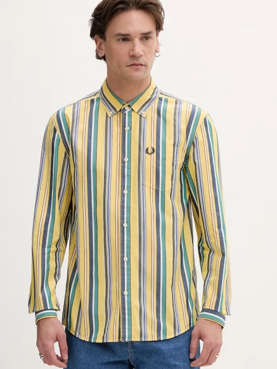 Obrázek produktu Fred Perry Bavlněná košile Fred Perry žlutá