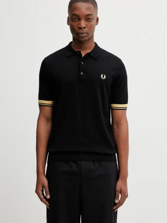 Obrázek produktu Fred Perry Bavlněné polo tričko Fred Perry černá