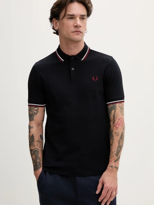 Obrázek produktu Fred Perry Bavlněné polo tričko Fred Perry námořnická modř