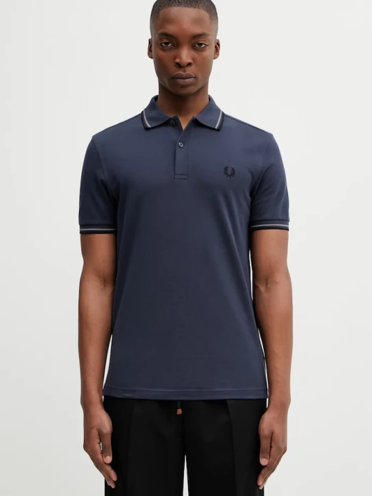 Obrázek produktu Fred Perry Bavlněné polo tričko Fred Perry námořnická modř