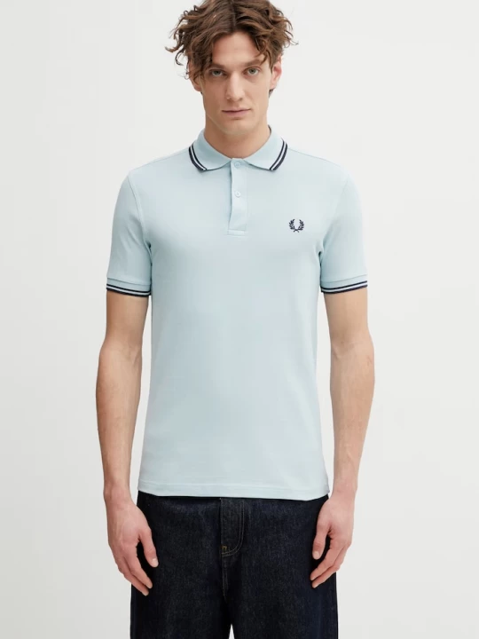 Obrázek produktu Fred Perry Bavlněné polo tričko Fred Perry tyrkysová