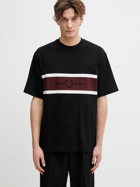 Obrázek produktu Fred Perry Bavlněné tričko Fred Perry černá
