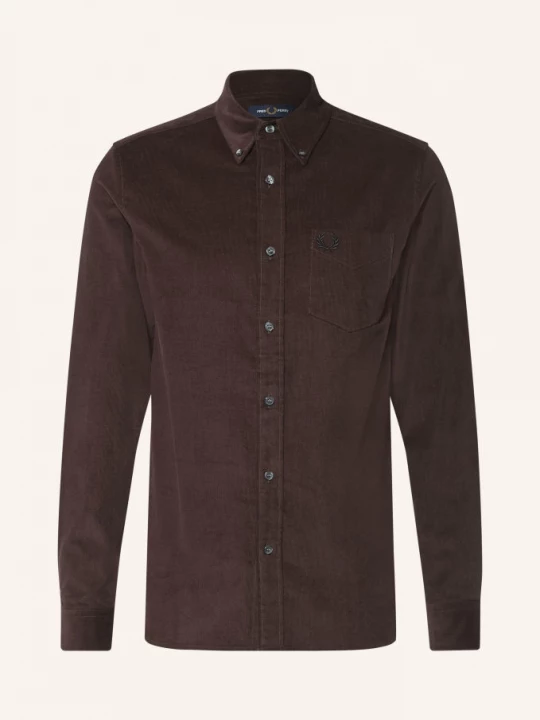 Obrázek produktu Fred Perry Kordová Košile Slim Fit tmavě hnědá