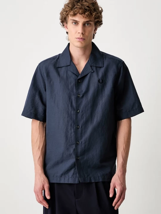 Obrázek produktu Fred Perry košile pánská se lnem námořnická modř