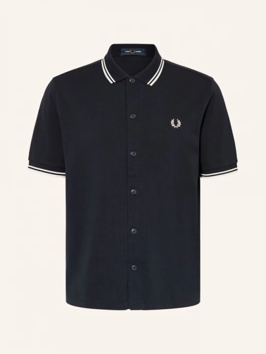 Obrázek produktu Fred Perry Košile S Krátkým Rukávem Comfort Fit Z Piqué tmavě modrá / bílá