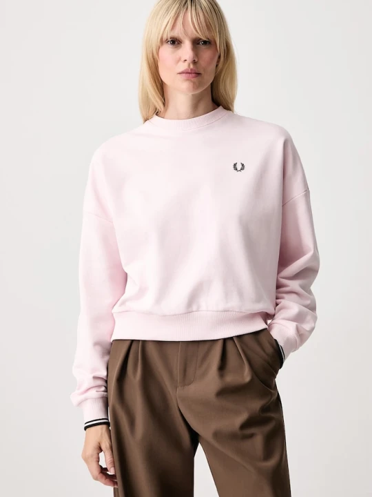 Obrázek produktu Fred Perry oversize mikina dámská bavlněná růžová