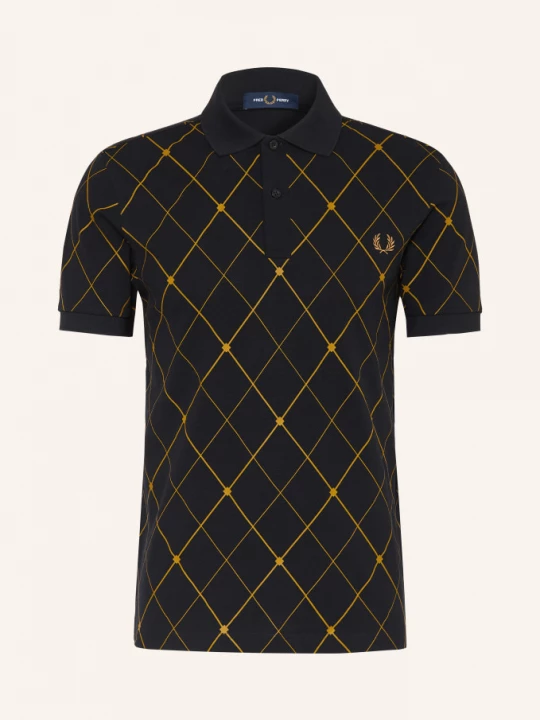Obrázek produktu Fred Perry Piqué Polokošile černá / hnědá