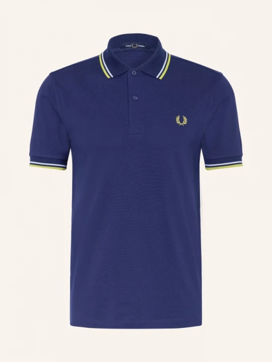 Obrázek produktu Fred Perry Piqué Polokošile tmavě modrá / černošedá / zelená