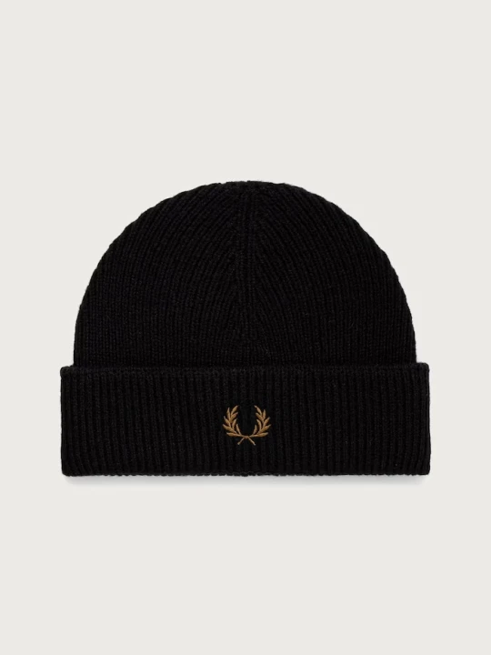 Obrázek produktu Fred Perry pletená čepice vlněná černá