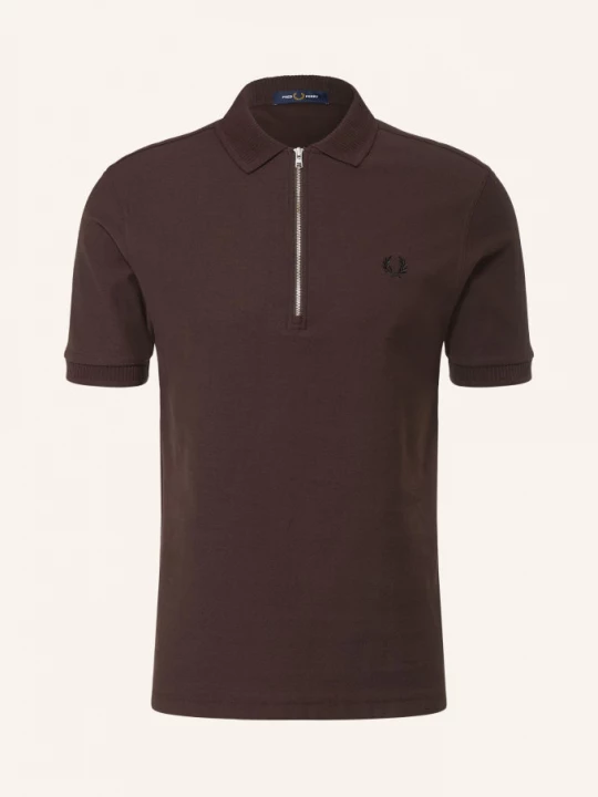 Obrázek produktu Fred Perry Polokošile Z Piké tmavě hnědá