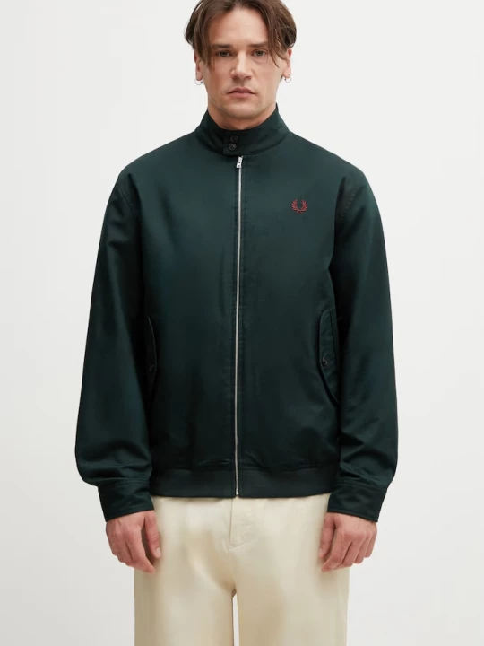 Obrázek produktu Fred Perry přechodová bunda pánská s bavlnou zelená