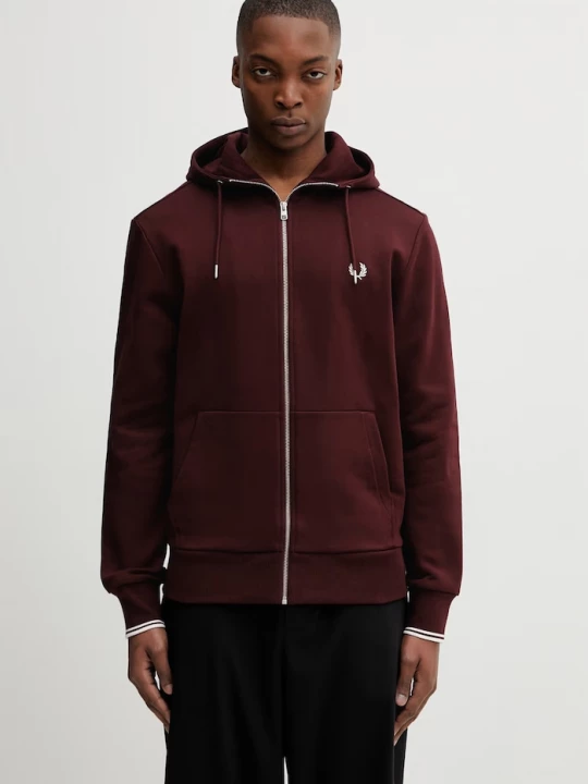 Obrázek produktu Fred Perry rozepínací mikina s kapucí pánská bavlněná