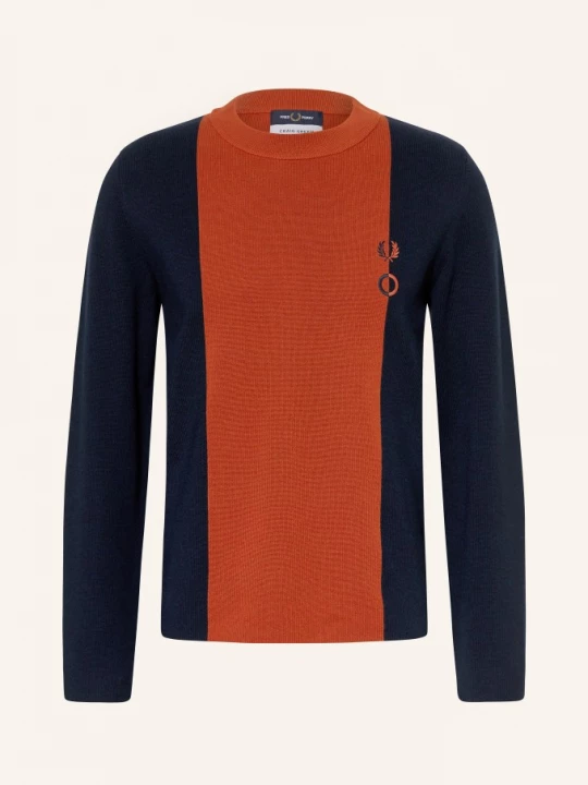 Obrázek produktu Fred Perry Svetr tmavě modrá / tmavě oranžová