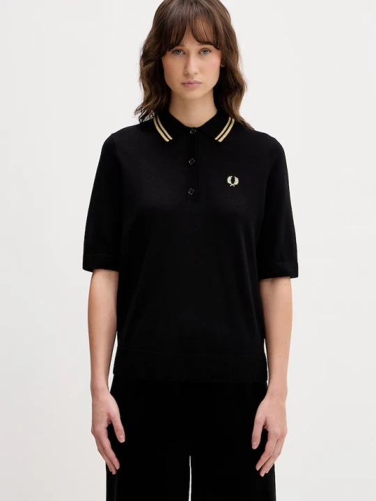 Obrázek produktu Fred Perry svetrové polo dámské s vlnou černá