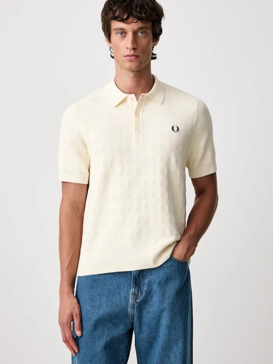 Obrázek produktu Fred Perry svetrové polo pánské bavlněné béžová