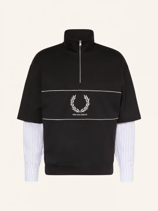 Obrázek produktu Fred Perry Sweat-Troyer Z Kombinace Materiálů černá / bílá