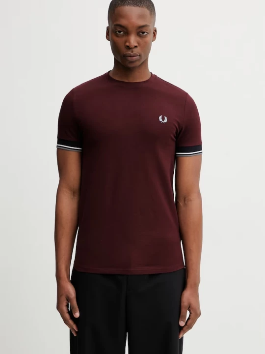 Obrázek produktu Fred Perry tričko pánské bavlněné burgundské