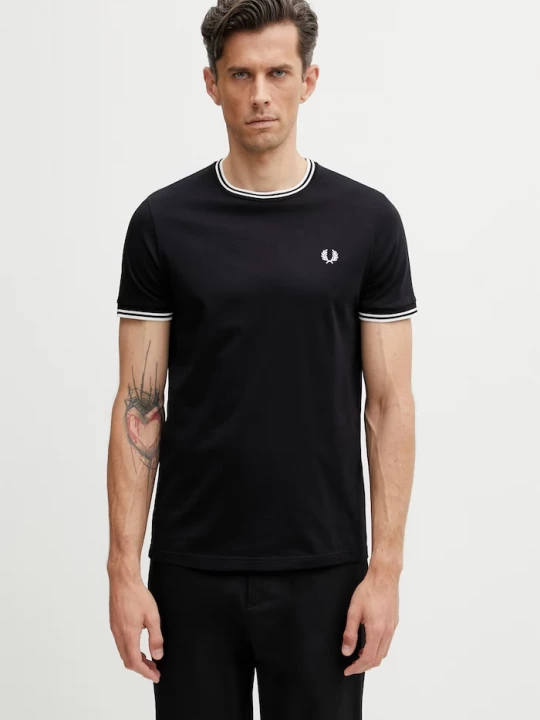 Obrázek produktu Fred Perry tričko pánské bavlněné černá