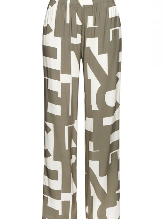 Obrázek produktu FRENCH CONNECTION Pyžamové kalhoty khaki / bílá