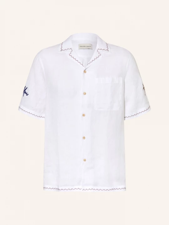 Obrázek produktu Frescobol Carioca Letní Košile Alves Comfort Fit Z Lnu bílá / hnědá