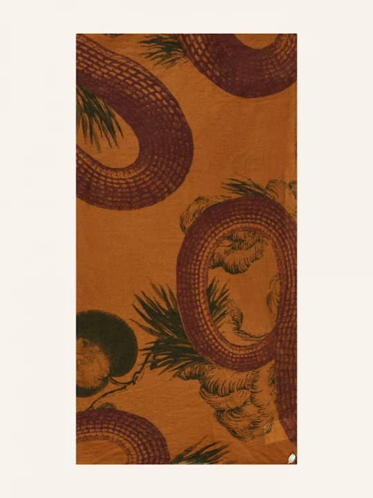Obrázek produktu Friendly Hunting Kašmírový Šátek Felted Garden Of Eden hnědá / tmavě oranžová